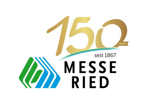 Logo mit der Aufschrift „150 Jahre Messe Ried seit 1867“