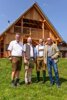 v.l.: Nationalpark Direktor Mayrhofer, Landesrat Hiegelsberger, ÖBf-Vorstände Schöppl und Freidhager bei der Wieder-Eröffnung der Ebenforstalm
