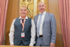 Schüler der Business Academy Linz-Auhof  mit Landtagspräsident Max Hiegelsberger