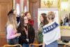 Schülerinnen und Schüler der HAK HLW Kirchdorf an der Krems beim Workshop Forum junge Demokratie im Linzer Landhaus