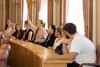 Schülerinnen und Schüler des BG BRG Enns beim Workshop Forum junge Demokratie im Linzer Landhaus 