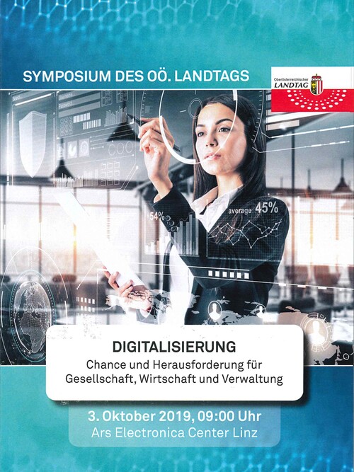 Titelblatt der Einladung für das Symposium des Oö. Landtags 2019