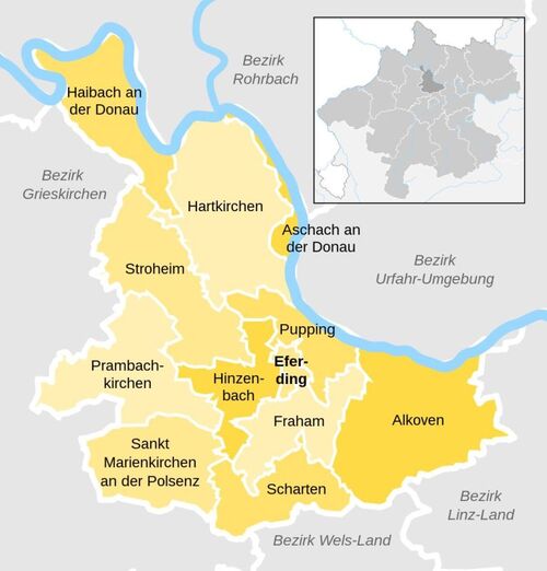 Gemeinden des Bezirkes Eferding