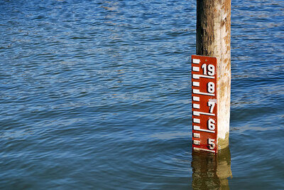 Anzeige Pegelstand Hochwasser