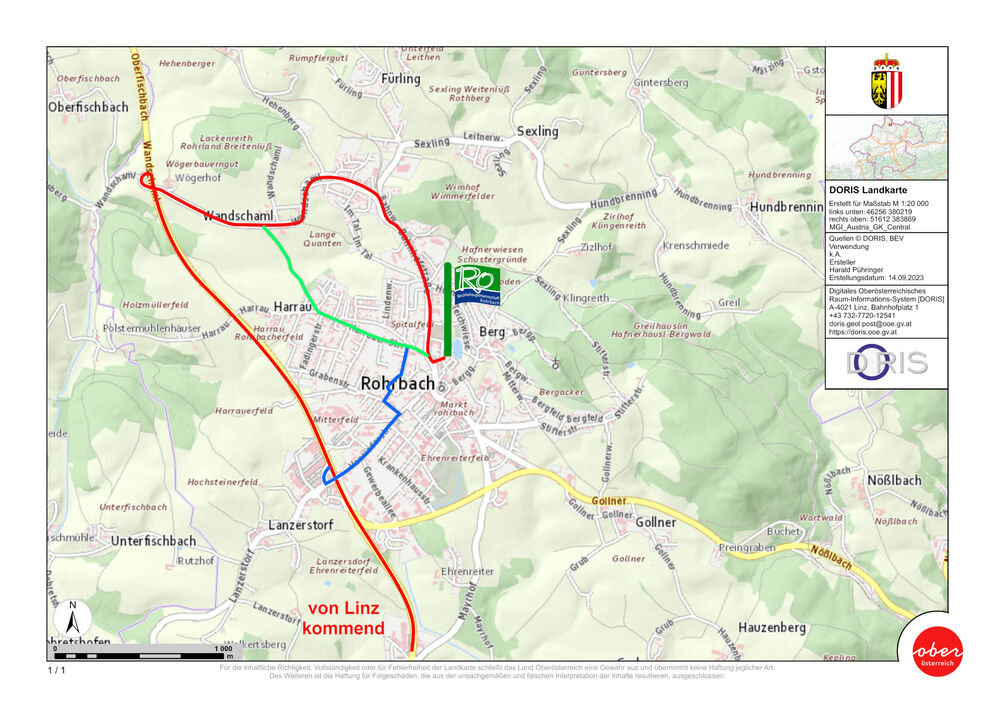 Plan Anfahrt BH Rohrbach