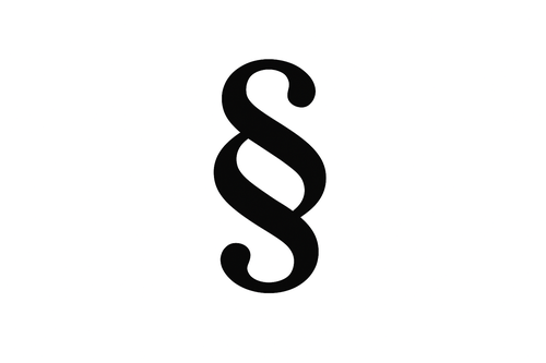 Paragraph auf weißem Hintergrund