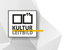 Logo Kulturleitbild auf grauem Hintergrund