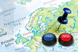 Europakarte mit Quiz-Buzzern