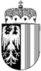 Wappen des Landes Oberösterreich in Schwarz / Weiß