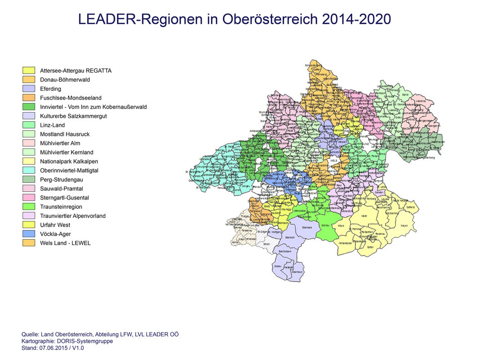 20 LEADER-Regionen 