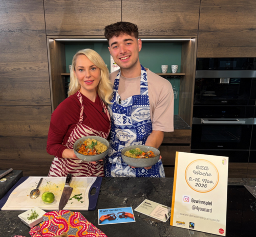Silvia Schneider und Dominik Süss kochen