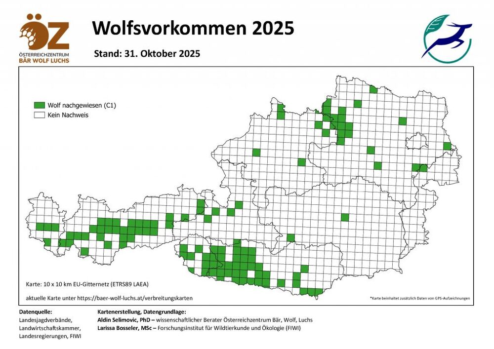 Wolfsvorkommen 31.10.2025