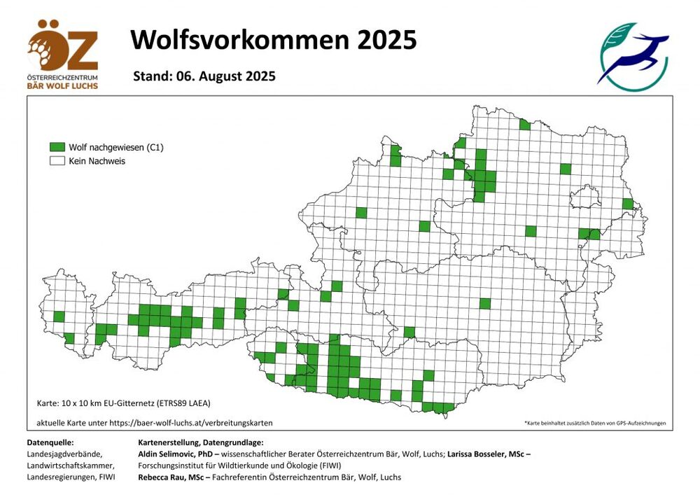 Wolfsvorkommen 06.08.2025