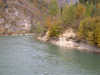 Ennsfluss mit Konglomeratsteilufer, Bereich Schönau 