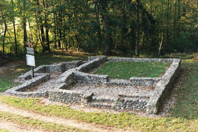 Villa Rustica nördlich von Bad Wimsbach Neydharting; Reste einer römischen Villa aus dem 1. Jhdt. n. Chr