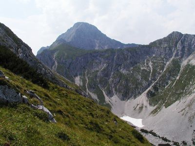 Blick auf das Eiskar und den Großen Pyhrgas vom Scheiblingstein 