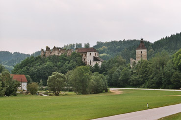 Burgruine Reichenstein, aufgeweiteter Talraum 