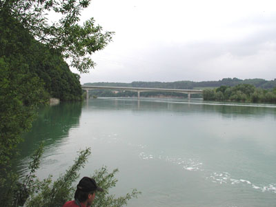 Neue Brücke über die Enns bei Steyr 