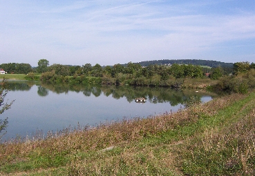 Nachnutzung einer Schottergrube als Fischteich - Schobersee bei Zeiling 