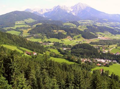 Kulturlandschaft um Mitterweng vom Wurbauerkogel aus gesehen 