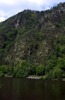 Oberes Donautal im Frühjahr 1990 mit dem von Kiefern bestandenen Steinerfelsen 