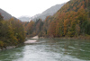 Ennsfluss mit Schotterbank, unterhalb Kraftwerk Altenmarkt