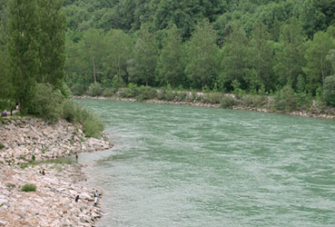 Ennsfluss unterhalb Kraftwerk Garsten