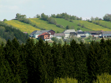 Streifenfluren mit Heckenzügen oberhalb von Vordernebelberg 