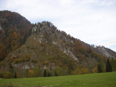 Felswand, von Sattlhack in Richtung Nordwest