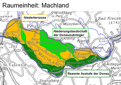 Karte: Raumeinheit Machland