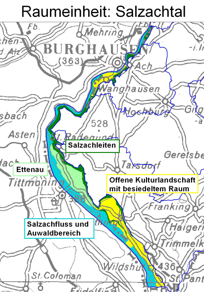 Karte: Raumeinheit Salzachtal