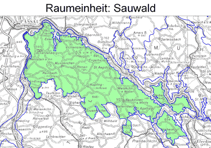 Karte: Raumeinheit Sauwald