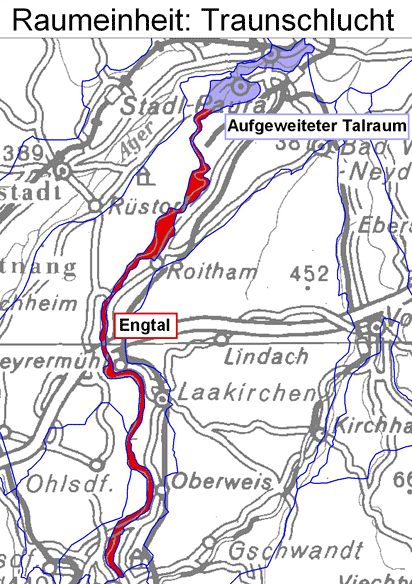 Karte: Raumeinheit Traunschlucht