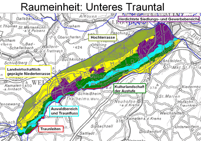 Karte: Raumeinheit Unteres Trauntal