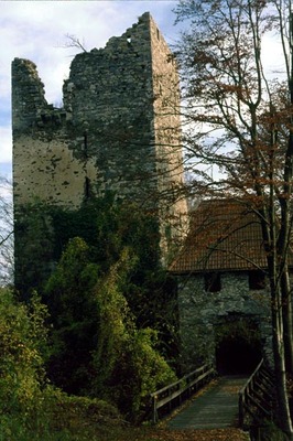 Die Ruine Haichenbach im Jahr 1994 stellvertretend für die zahlreichen Kulturgüter der Region 