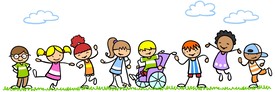 Kinder mit und ohne Behinderung bewegen sich