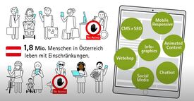 Screenshot des YouTube Videos 'Barrierefreie Websites' (FFG Österreich)