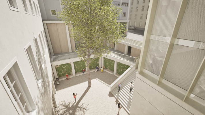 Visualisierung Bauprojekt: Innenhof Lessingstraße