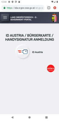 Auswahl ID Austria
