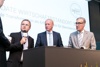 Wirtschafts-Talk mit Catalysts-Geschäftsführer Dr. Christoph Steindl, Fill-Geschäftsführer Wolfgang Rathner und Hödlmayr-Chef Johannes Hödlmayr. (v. l.)