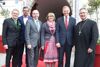 Bürgermeister Gerhard Obernberger, Biogärtner Karl Ploberger, Landesrat Max Hiegelsberger, Mag. Karin Imlinger-Bauer (GF Landesgartenschau Kremsmünster), Landeshauptmann Mag. Thomas Stelzer und H.H. Abt Mag. Ambros Ebhart OSB (Stift Kremsmünster)