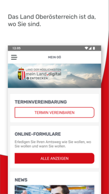 Mein OÖ aus der App Mein OÖ