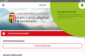 Der Grüne Pass in der MeinOÖ-App