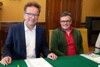 LR Rudi Anschober und Dr. Thomas Schmidinger (Universität Wien) nach dem Runden Tisch „Deradikalisierung“