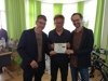 Martin Nagl (VS Europaschule Linz), LR Rudi Anschober und Norbert Rainer (Klimabündnis OÖ) über die Initiative „Besser Essen“ in Schulen