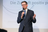 Wirtschafts-Landesrat Markus Achleitner bei seinem Eröffnungsstatement zum „Tag der oberösterreichischen Lebensmittel – Upper Food 2022“ in Linz.