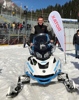 Wirtschafts-, Forschungs- und Tourismus-Landesrat Markus Achleitner testete in Hinterstoder den ersten emissionsfreien Motorschlitten vom oö. Leitbetrieb Rotax.