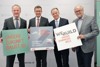 v.l.: Dir. Mag. Robert Schneider, Geschäftsführer Messe Wels GmbH, Wirtschafts- und Energie-Landesrat Markus Achleitner, DI Dr. Gerhard Dell, Geschäftsführer OÖ Energiesparverband, und Hermann Wimmer, Präsident Messe Wels.