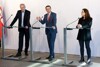 Gerhard Straßer, Wirtschafts-Landesrat Markus Achleitner und Mag.a Brigitte Deu  präsentierten bei einer Pressekonferenz den „OÖ. Pakt für Arbeit & Qualifizierung 2023“