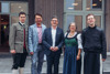 v.l.: MV Obmann Ing. Simon Stadler, WSG-Vorstandsobmann Dir. DI Stefan Hutter, Gemeinde-Landesrat Mag. Michael Lindner, BR Bürgermeisterin Mag. Bettina Lancaster, Mag. P. Aloisius Pernegger-Schardax.